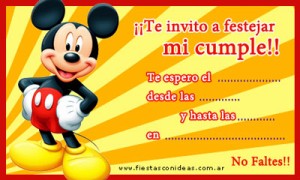 Tarjeta de cumpleaños de Mickey Mouse