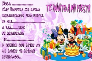 Invitaciones de cumpleaños de Mickey Mouse