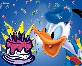 Postales de cumpleaños de Pato Donald