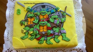 Pastel de cumpleaños de las tortugas Ninja