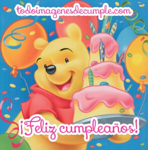 Feliz cumpleaños de Winnie the Pooh