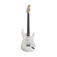guitarra electrica blanca