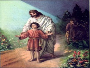 Ninos Jesus con un nino