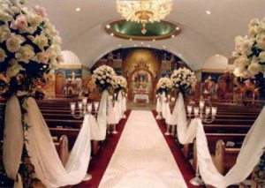 decoracion de boda en la iglesia