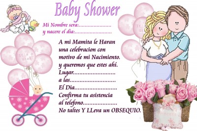 Tarjeta para baby shower