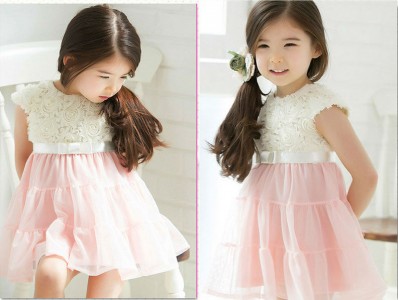 2015-New-Summer-girls-dress-retail-baby-Chiffon-Flowers-tutu-princess-dress-2-8-years-kids